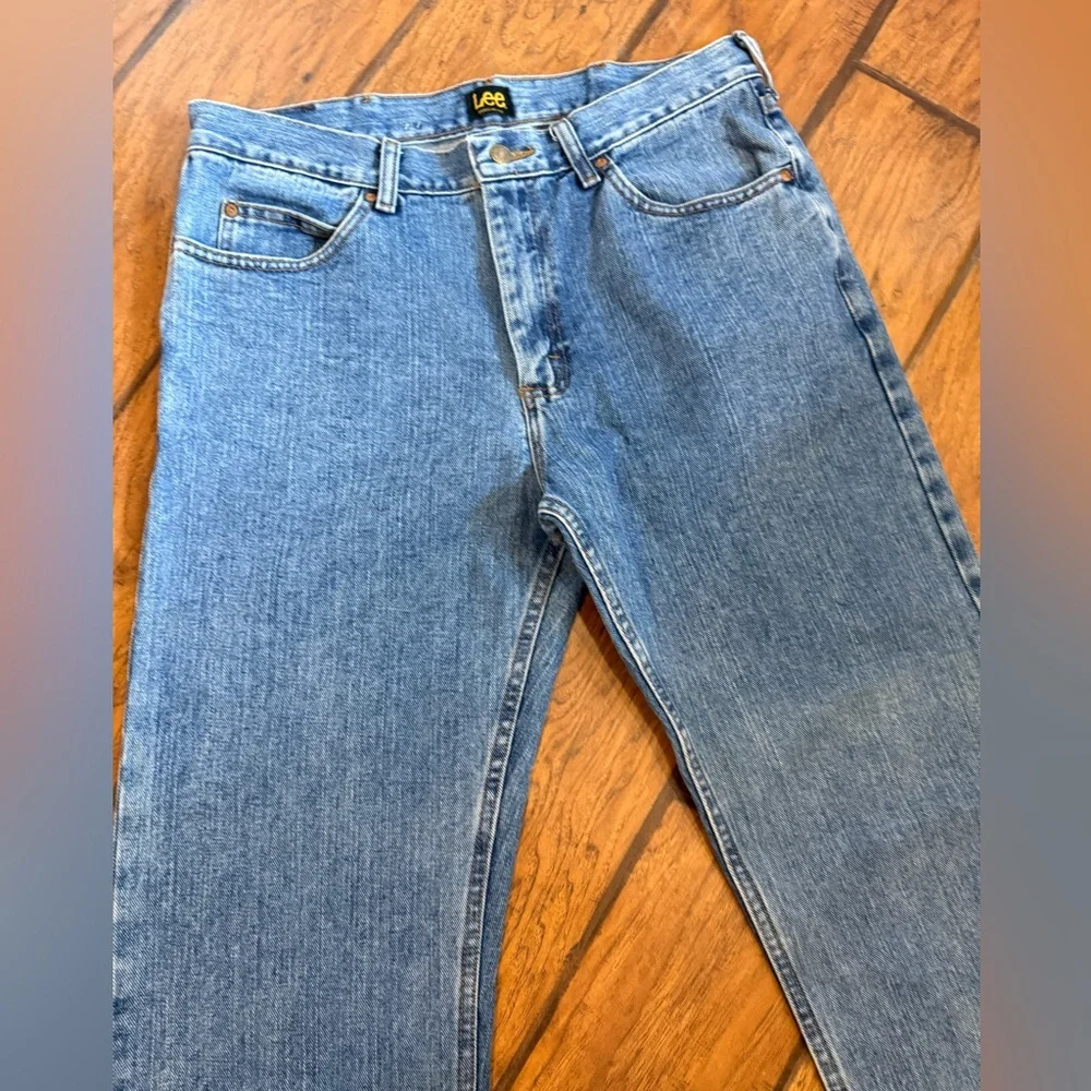 Lee jeans men’s modified length 34x33 (tag 34x36) blue Regular Straight cotton